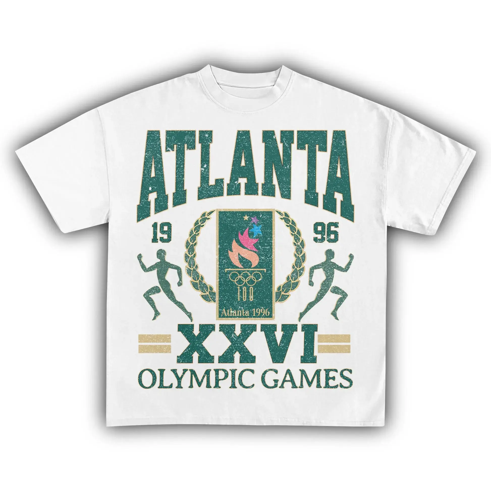 Summer Games Centennial Vintage Unisex Short-Sleeve Fitted T-Shirt with Prints, Vibrant Vibe, and Premium Fabric, Shortsleeve