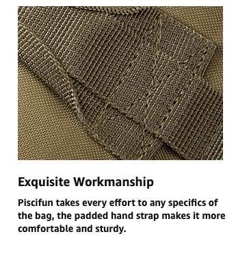 Piscifun Fishing Backpack Tackle Bag with 2 Rod Holders, Multi-Compartment Storage, MOLLE System, Water-Resistant Lightweight Outdoor Pack