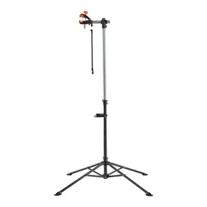 80 lbs Heavy-Duty Steel Bike Repair Stand - Adjustable Height Bicycle Maintenance Workstand with Magnetic Tool Tray & Telescopic Arm, Foldable for Home & Shops