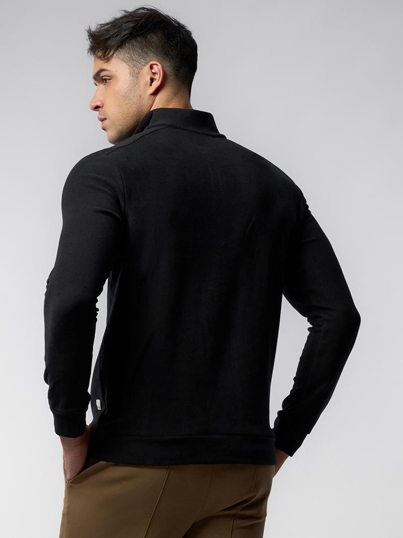 Fioboc Men's Thermo Fleece Half Zip Hoodie - Casual Long Sleeve Basic Top for Fall Winter Layering