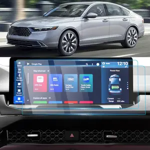 Canvcle 2 Pack Screen Protector for 2023-2025 Honda Accord Hybrid 12.3-Inch Tempered Glass Anti-Glare Protective Film for Navigation Durability