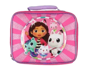 Gabby's Dollhouse Kids Lunch Box Pandy Paws and Kitty Friends Insulated Lunch Bag 10"