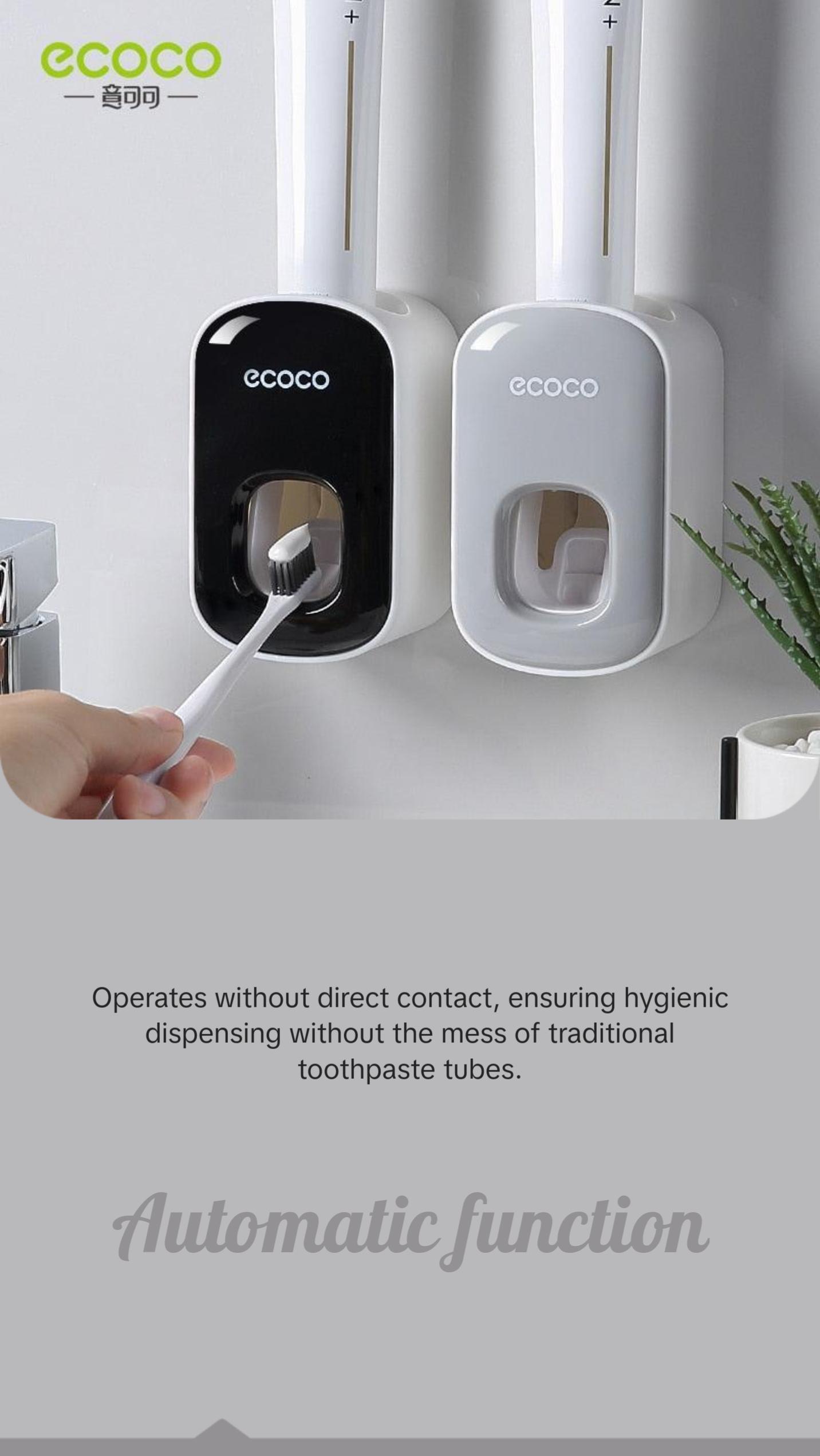 Toothpaste Dispenser, 2 PCS Automatic Toothpaste Squeezer Dispenser for Kids & Family Shower, is Wall Mount Bathroom Accessories with Super Sticky Suction Pad