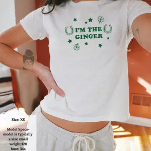 I'm The Ginger Funny St Patricks Day Unisex Graphic Tee, Dibs On Ginger Youth Shirt for Kids, Sorority Lucky You Irish Women's Baby Tees, Gift for Her