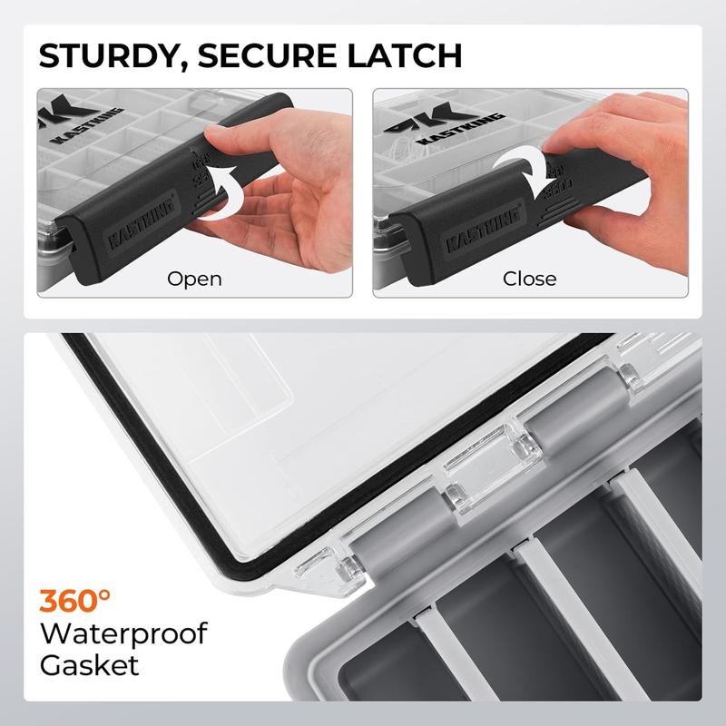 KastKing BlowBak Tactical Fishing Sling Tackle Storage Bag With 2 Hyperseal Tackle Boxes- Lightweight Sling Fishing Backpack - Sling Tool Bag for Fishing Hiking Hunting Camping