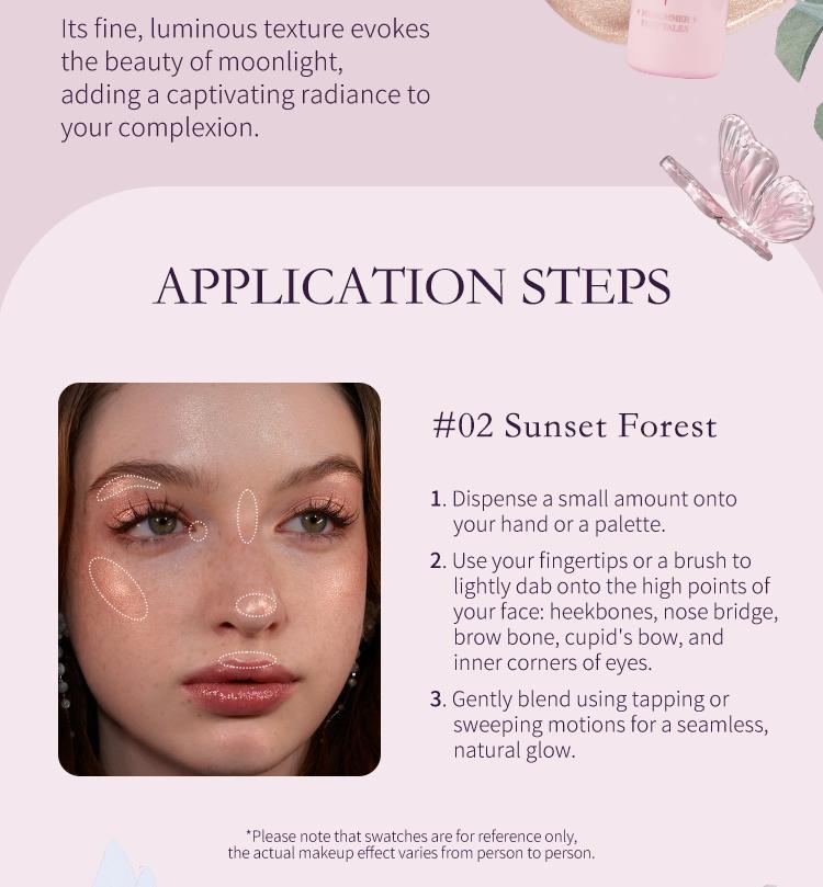 Flower Knows Midsummer Fairytales Collection Liquid Highlighter - Multichrome, Longlasting, Waterproof, Festival Makeup, Christmas Cosmetic Gift