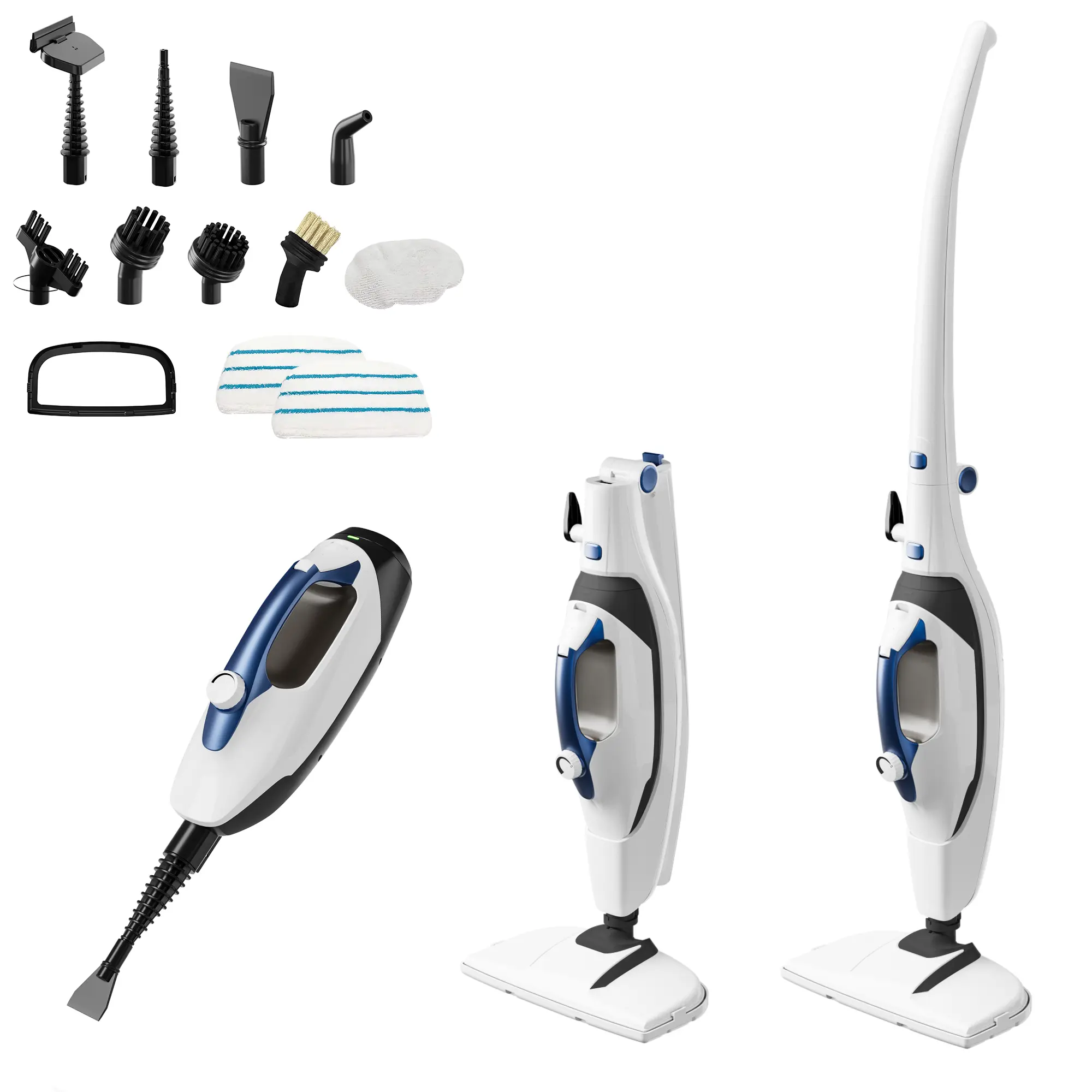 GLEEHILL 10-in-1 Steam Mop with Detachable Handheld Steamer for Walls, Grout, Floors, Tile & Carpet, 1550W Fast Heat, 90°/120° Swivel, 8m Cord, Chemical-Free Cleaners Multifunction,electric steam mop,steam mop floors,SummerVibes tiktokshops Detachable Ste