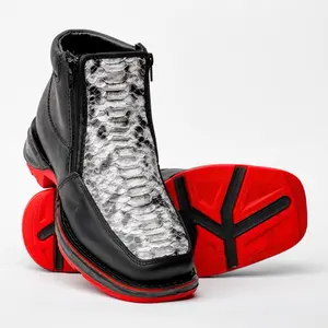 Natural Leather Botin With 3D Lightweight Soles - Square Toe