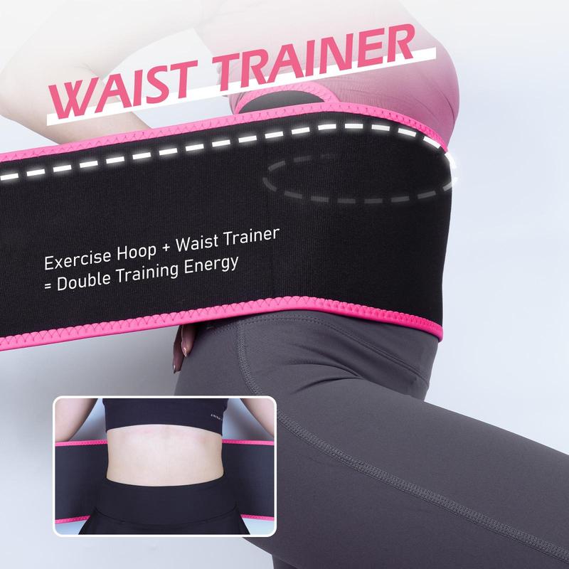 JLoibao Smart Weighted Fitness Hoop Plus Size Adult 2-in-1 Ring 24 Detachable Sections Durable Low Noise Home Training Equipment