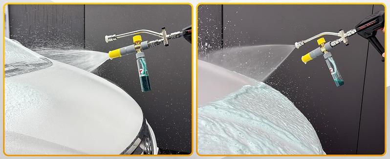 Tool Daily Foam Cannon Dual Connector No-Dilution Design with Adjustable Angle & Flow 5 Nozzle Tips 1/4" Quick Connect for Pressure Washer, ChristmasGift