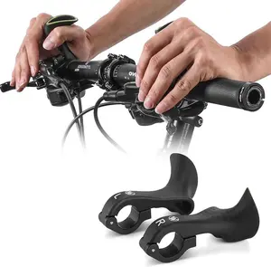 Bike Handlebar Ends Ergonomic No-Slip MTB Mountain Bike Road Cross-Country Bicycle Handlebar Extender Bar Ends Suitable for 21.8-22.8mm Handlebar (01)