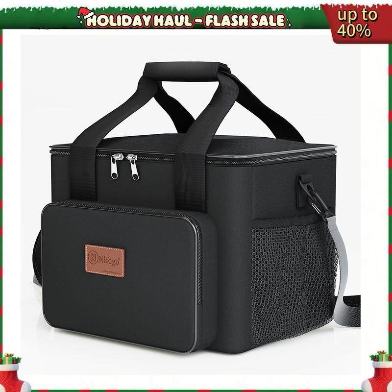 Nifogo 15L Large Insulated Lunch Bag - Reusable Water Resistant Cooler Tote for Women Men, Portable for Work & Picnic