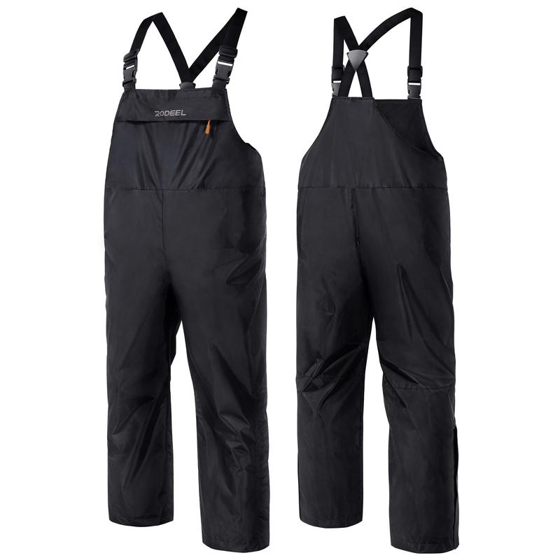 RODEEL 717 Waterproof Bib Overalls Men Durable Rainwear with Adjustable Suspenders and Chest Pocket Relaxed Fit Pants Workwear for Outdoor Hiking Fishing Boating Car Washing Construction Landscaping Gardening Workwear Menswear, Holiday Gift