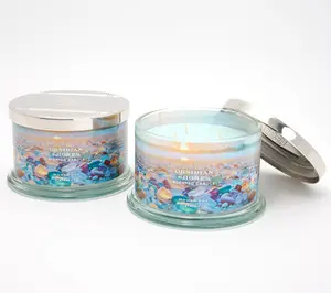 HomeWorx by Slatkin + Co. S/2 18oz Obsedian Shores Candles