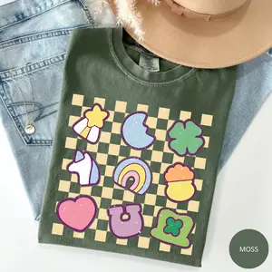 Comfort Colors Lucky Charm Shirt, Shamrock Rainbow Shirt, St Patricks Day Shirt, St Patricks Shirt, Lucky Shirt, St Patty's Good Luck Shirt