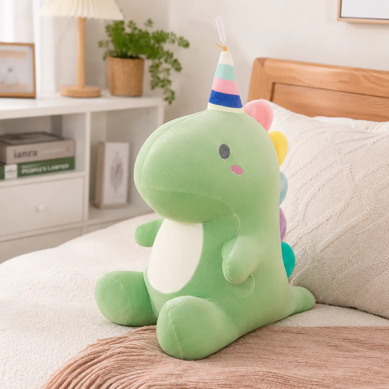CHUBBYJOY Kawaii Sitting Dinosaur Soft Plush Toy - 12in/15in Unisex PP Cotton Squishy Doll, Room Decorations, Birthday Decorations, Holiday Gift for Kids Teens, Living Room Decorations
