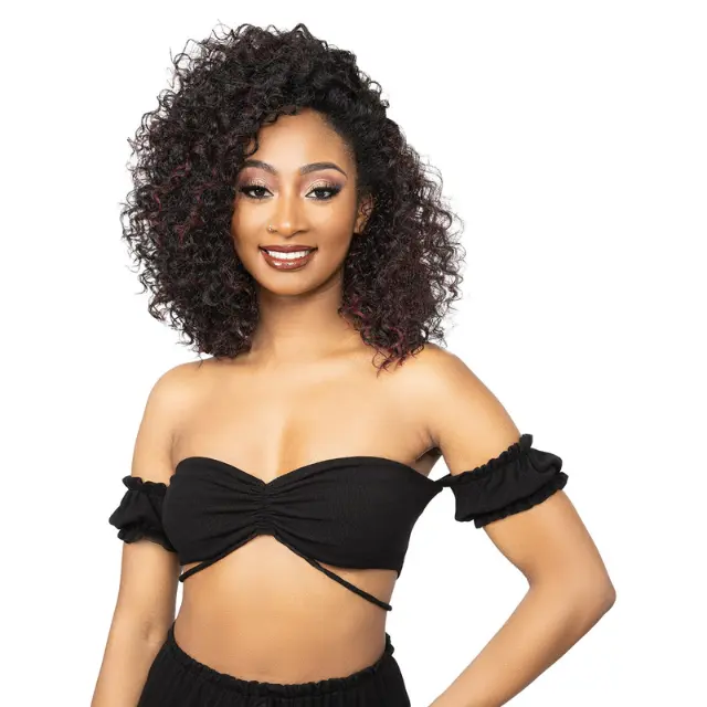 Janet Collection Remy Illusion 100% Human Hair Mix Easy N Swift Half Wig - DOHA