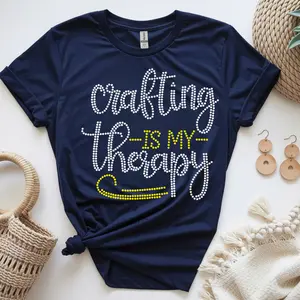 Crafting Is My Therapy Rhinestone Transfer