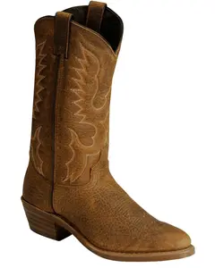 Abilene Men's Bison Leather Western Boot Round Toe - 6404