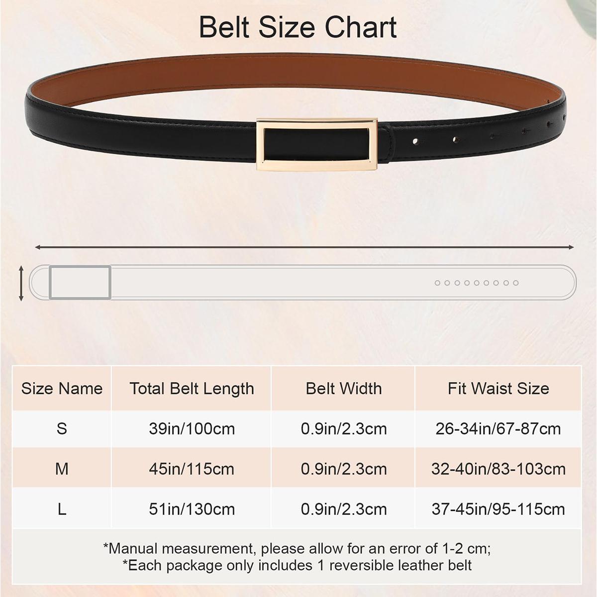 AWAYTR Women Reversible Leather Belt Two-in-One Ladies Fashion Skinny Belts for Jeans Dress with Golden Buckle TikTokShopBlackFriday AWAYTR Women Reversible Leather Belt Two-in-One Ladies Fashion Skinny Belts for Jeans Dress with Golden Buckle TikTokShopBlackFriday