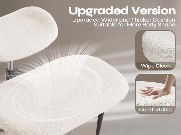 Pinmoco Curved-Shape Ergonomic Cross Legged Swivel Chair, Adjustable Height, Meditation Chair with Back Support, Home and Office