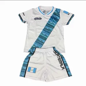 Guatemala Soccer Set White/Sky Blue Color Unisex Jersey and Shorts