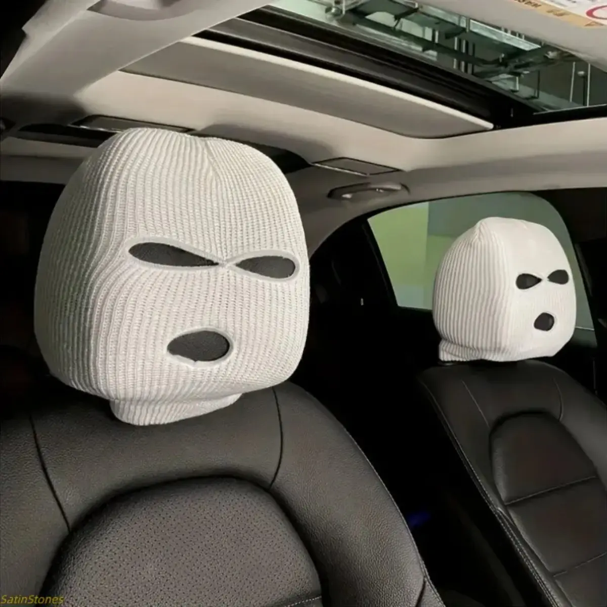 2-Pack Car Headrest Cover Set, Fun and Unique Design, Universal Fit for Car Seats and Options, Car Interior Accessories, Car Interior Decor