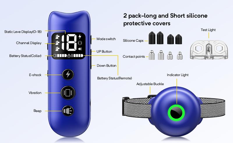 Bark Collar, Dog Bark Collar for Small Medium Mini Dogs, Automatic Stop Bark Collar, Safe Humane Barking Collar with 4 Effective Modes Beep Vibration & 7 Adjustable Sensitivities, Black