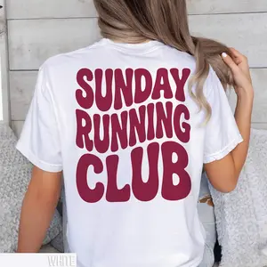 Sunday Running Club T-Shirt, Retro Runner Tee, Marathon Training Shirt, Running Gift, Casual Running Outfit, Vintage Running Club Shirt