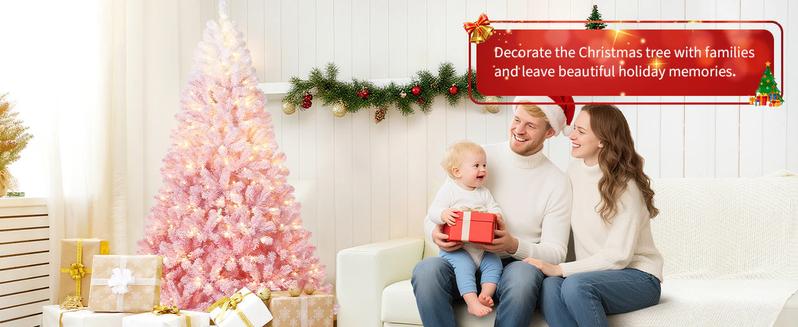 GARVEE 7.5 ft Pre-Lit Pencil Christmas Tree with 300 Warm White Lights, Auto-Hinged Expansion, Foldable Metal Stand, Durable PE & PVC Construction for Porch, Party, Office, and Home Decoration GARVEE 7.5 ft Pre-Lit Pencil Christmas Tree with 300 Warm White Lights, Auto-Hinged Expansion, Foldable Metal Stand, Durable PE & PVC Construction for Porch, Party, Office, and Home Decoration