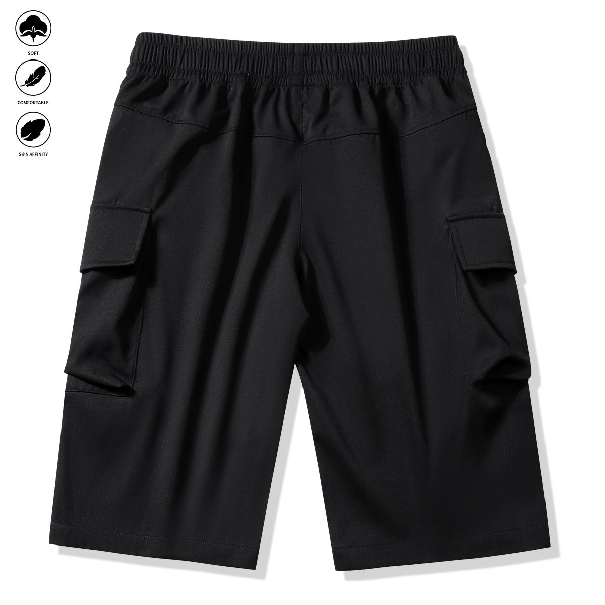 Men's Outdoor Work Pants Pack of 5 - Men's Multi-Pocket Tactical Training Pants - Durable Softshell Hiking Pants - Versatile Casual Spring & Autumn Hiking Pants - Machine Washable - Adjustable Elastic Waist Comfortable Pants