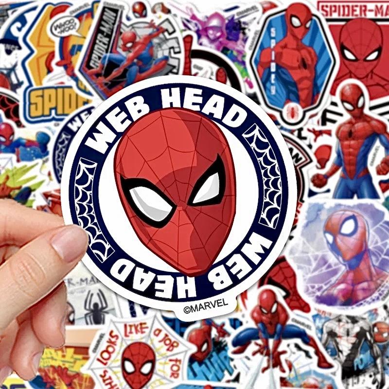 MARVEL Spider-Man Sticker Set - 50pcs for Laptops Phones & More - Superhero Stickers for Cellphone Cases Casing - Easy Apply Remove - Vibrant Action-Packed Designs