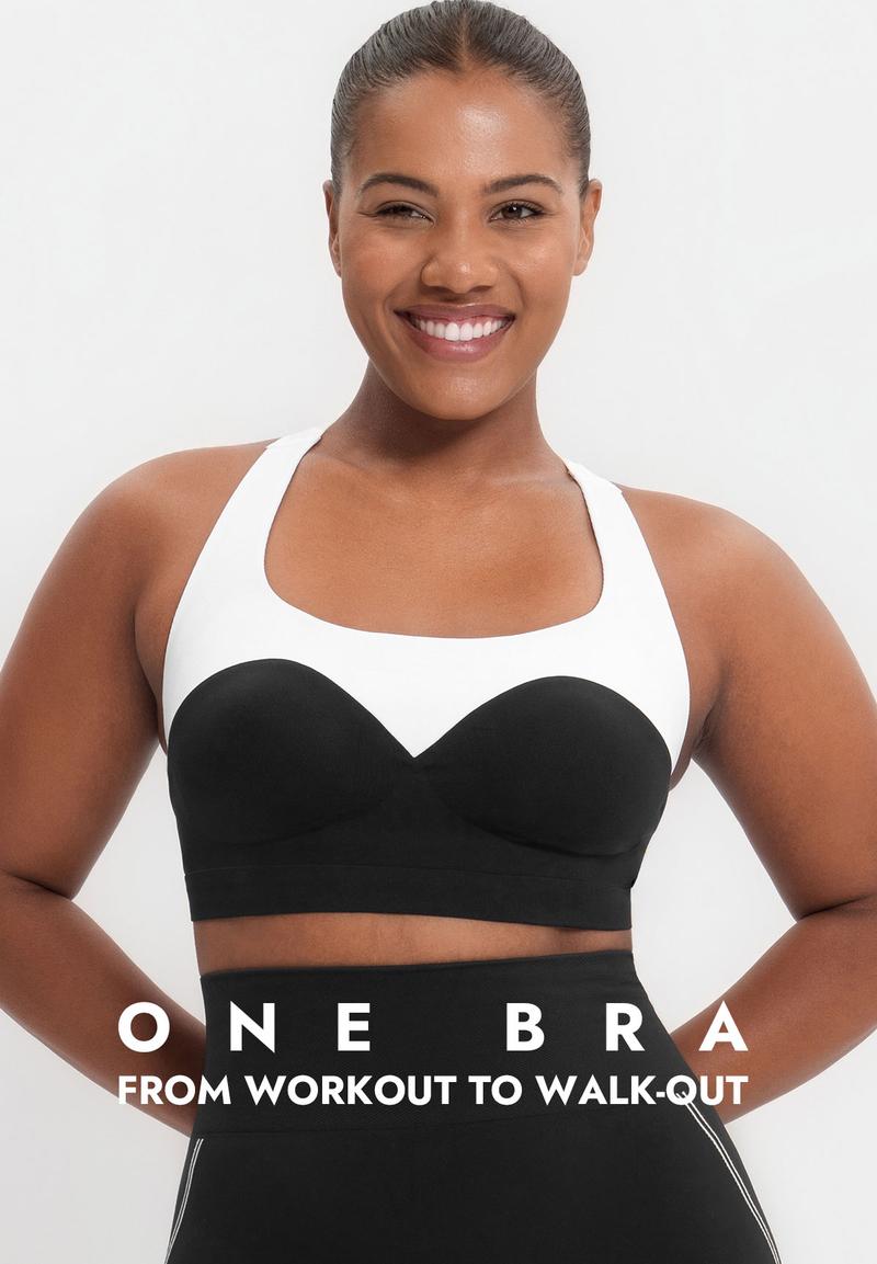 AIMER Sports Bra Everyday Push Up Bra Christmas Gift Water Bra Seamless Color Block Racerback Soft Wraparound Support Stretch Fabric No Cup Shifting Stay in Place Stylish Comfortable Activewear Fall Fashion Top Womenswear TikTokShopHolidayHaul