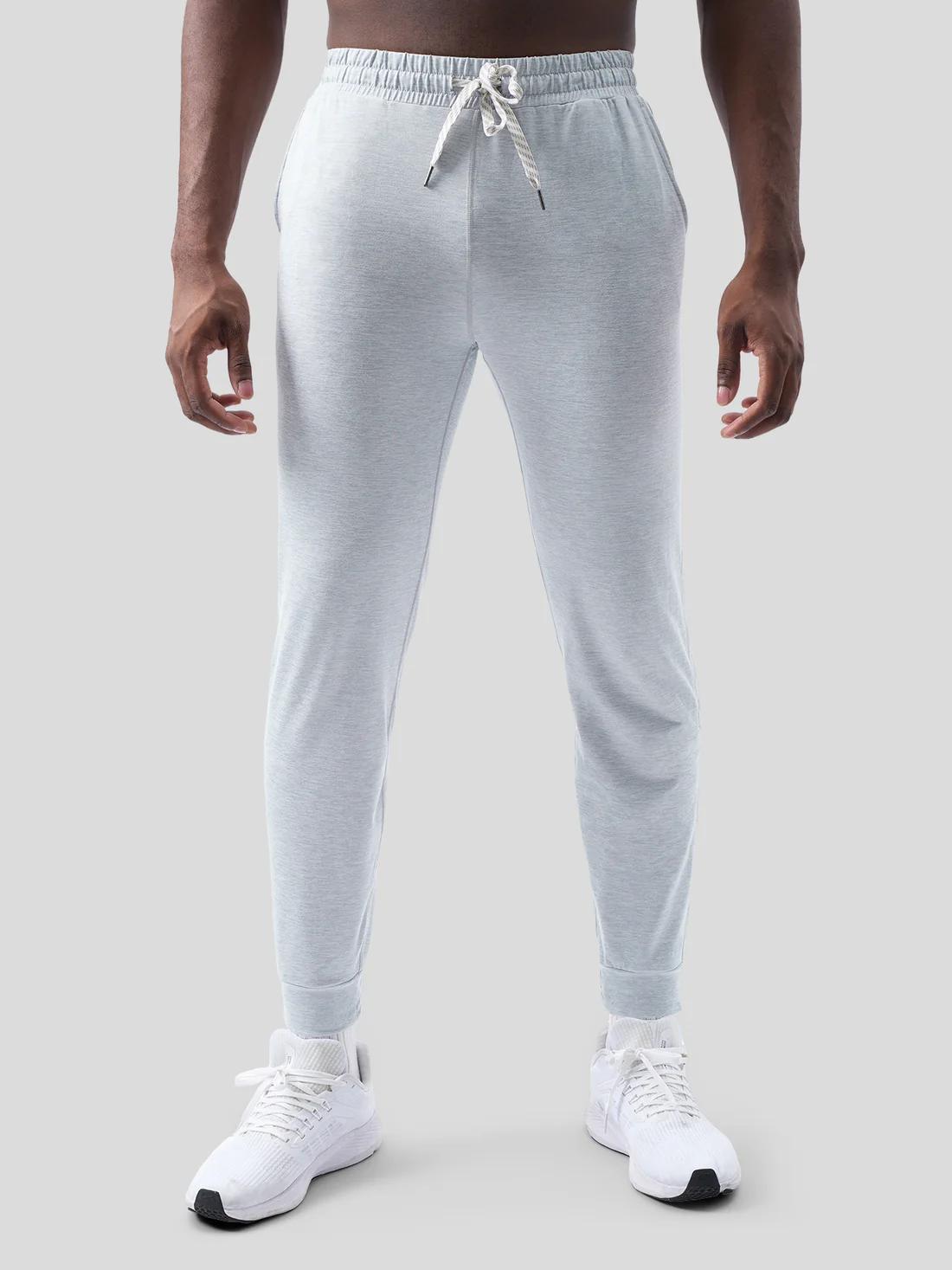 Fioboc Velou Zipper Pocket Jogger, Fleece Sweatpants with Elastic Waist, Moisture-Wicking, Breathable Athletic Tapered Pants for Workout & Running Fitness