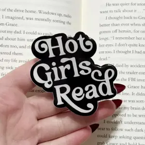 Hot Girls Read Phone Grip Kindle Accessories, Reader Accessory, Girlie Black Grip magnetic mount