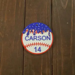 Custom Baseball Drip Bag Tags – Personalized Name, Number & Team Colors