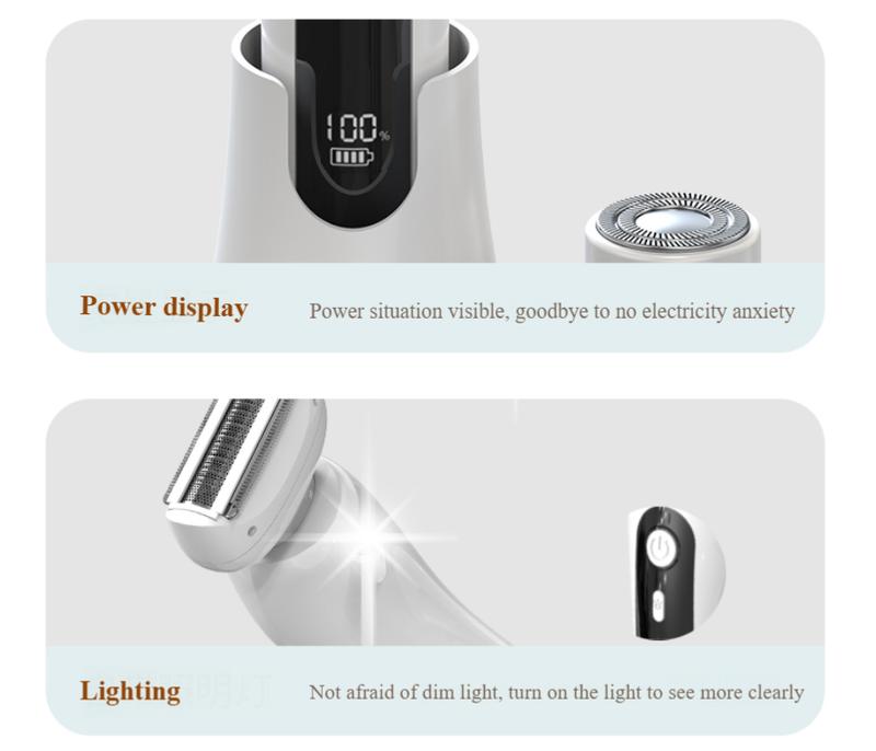 SEALIGHT 2 in 1 Shaver, Wet-Dry Usable Electric Shaver, USB Rechargeable, Hair Removal for Face, Legs, Cordless Waterproof Trimmer with Head Base, Painless Epilator, remington shaver, shaver for men #springtok