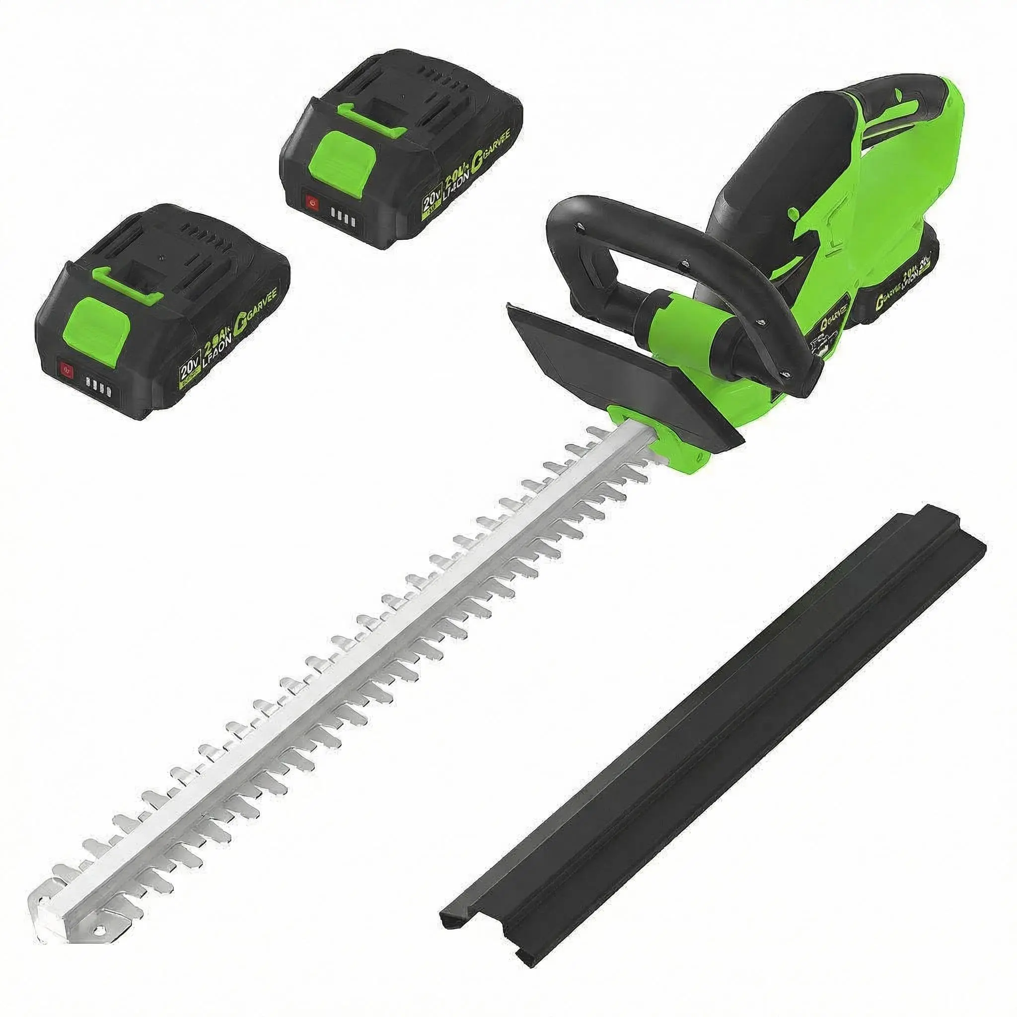 Wireless Electric Hedge Trimmer for Garden and Lawn – 22'' Blade, Dual 2.0Ah Batteries, 3000RPM Motor – Lightweight, Compact Design Wireless Electric Hedge Trimmer for Garden and Lawn