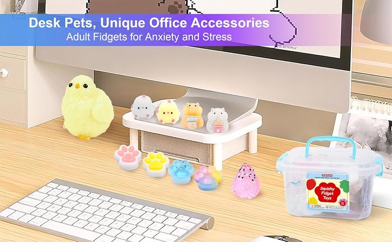 10 Pack Taba Squishies with Toy Box & Cute Stickers, Kawaii Squishy Stress Relief Toys Party Favors for Kids 4-8 8-12, Squishy Sensory Fidget Toys for Kids Birthday Xmas Gifts for Girls&Boys