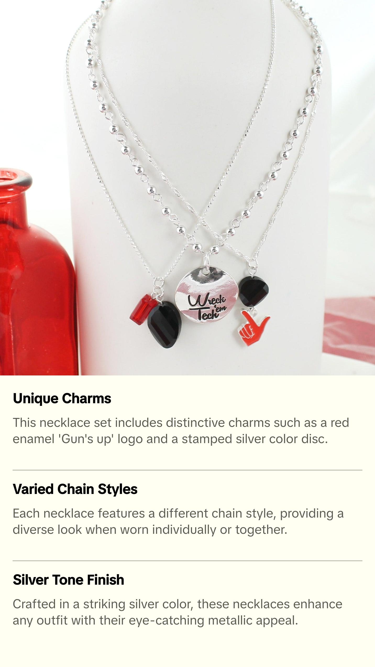 Texas Tech Trio Necklace Set