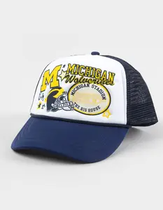 GAMEDAY SOCIAL Michigan Wolverines Trucker Hat, Navy & White
