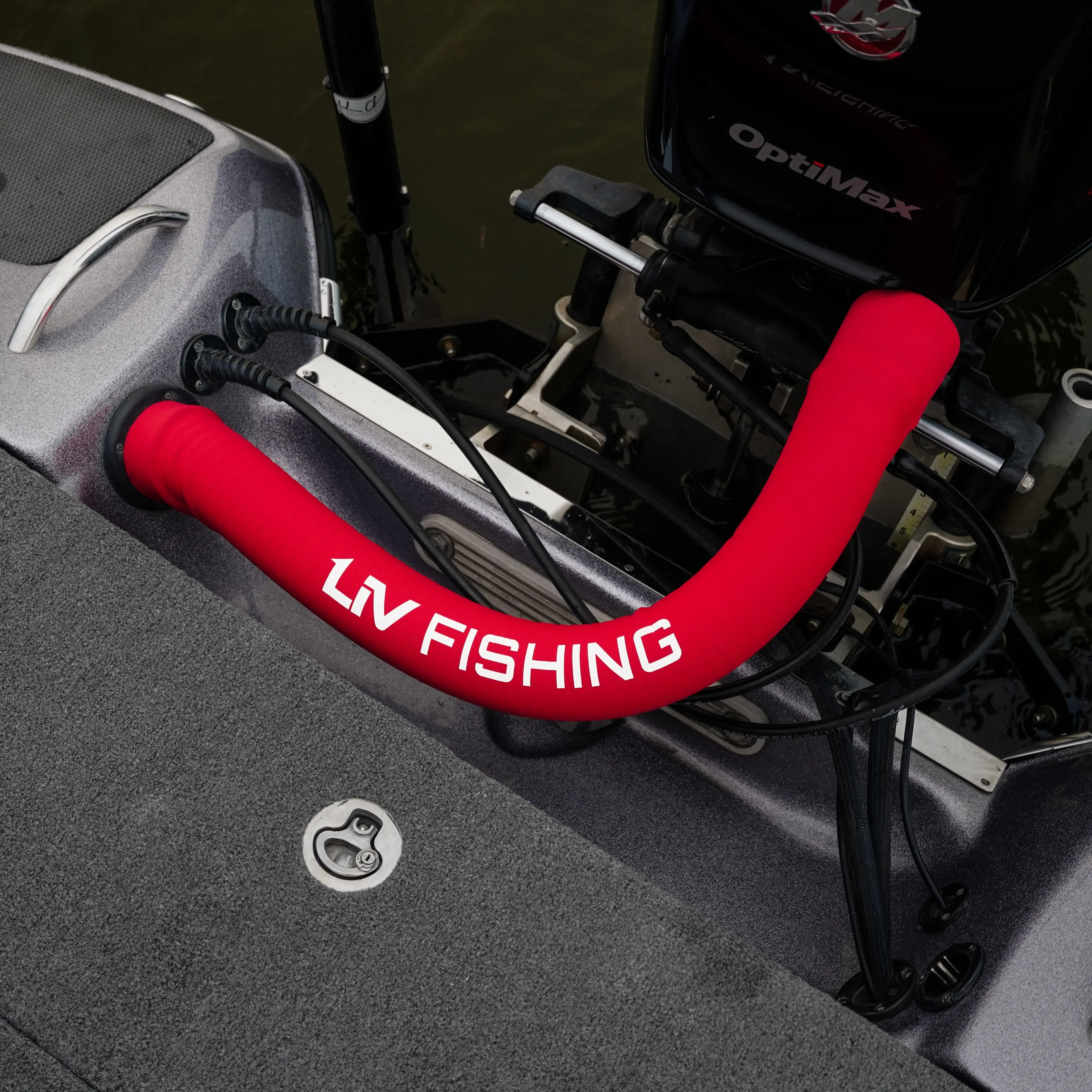 Neoprene Outboard Motor Sleeve - Wrap-Around Rigging Hose Cover with Velcro, Cut-to-Fit Boat Accessory for Mercury, Fiberglass Boats, Liv Fishing, Easy Installation & Protection, Measurement