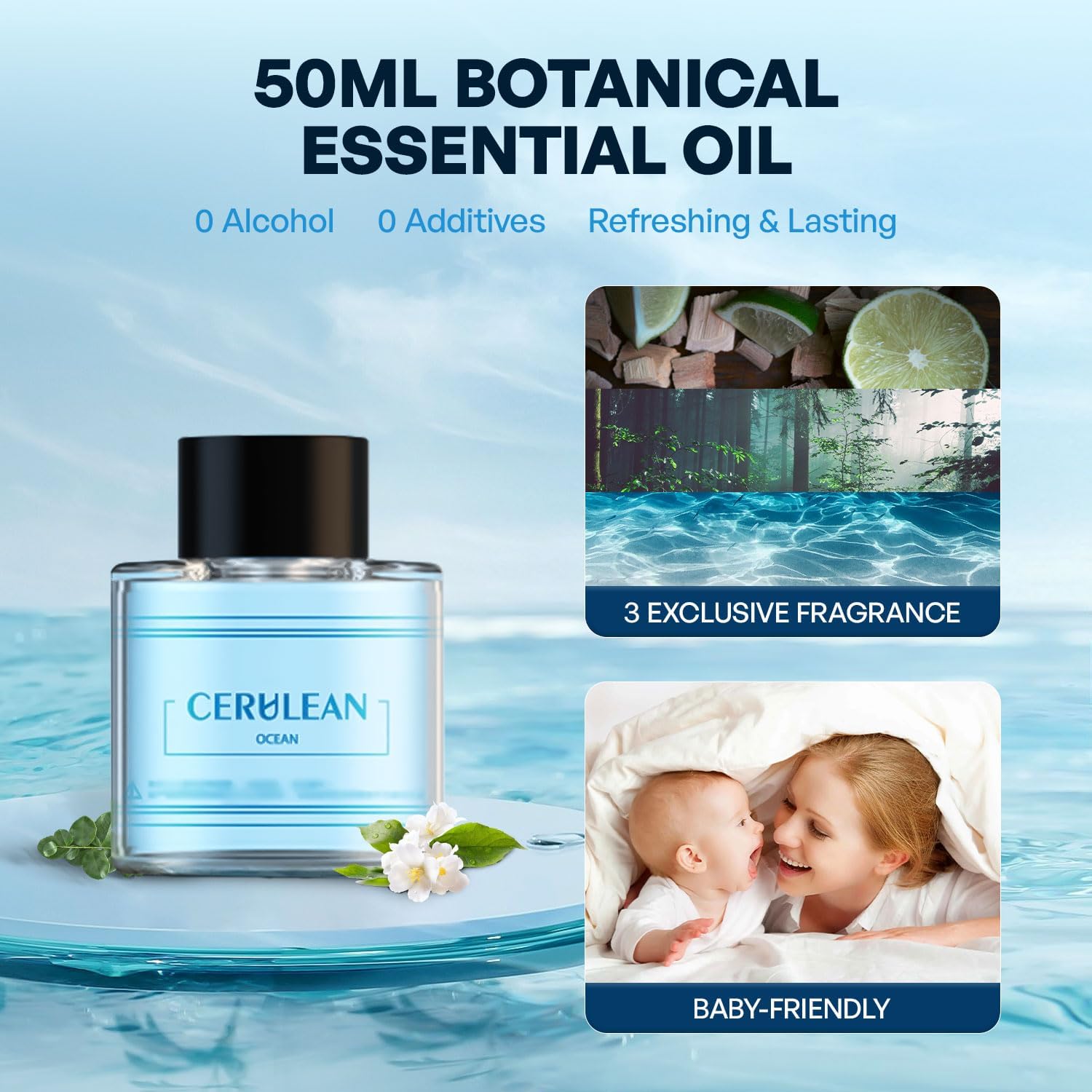 Car Fragrance Smart Aromatherapy Diffuser with USB Charging Starry Sky Effect 3 Modes 1.69 oz Essential Oil Included