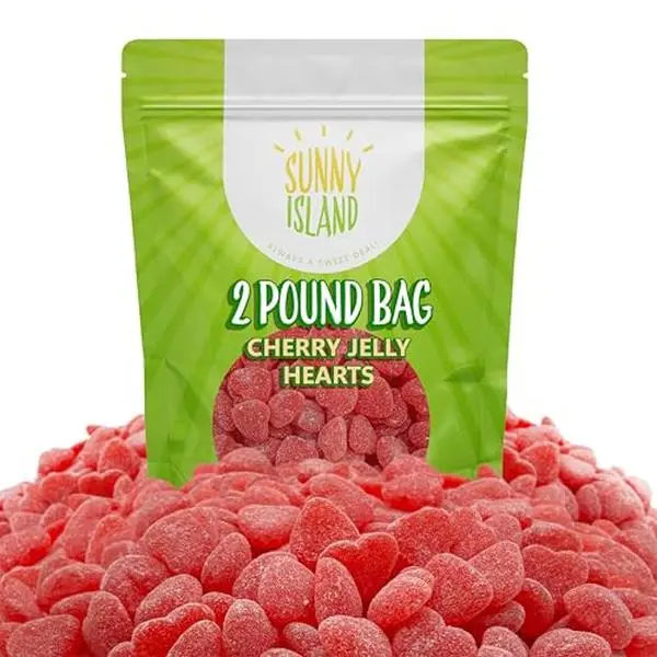 Cherry Jelly Hearts | 2-Pound Bag | Valentine's Candy