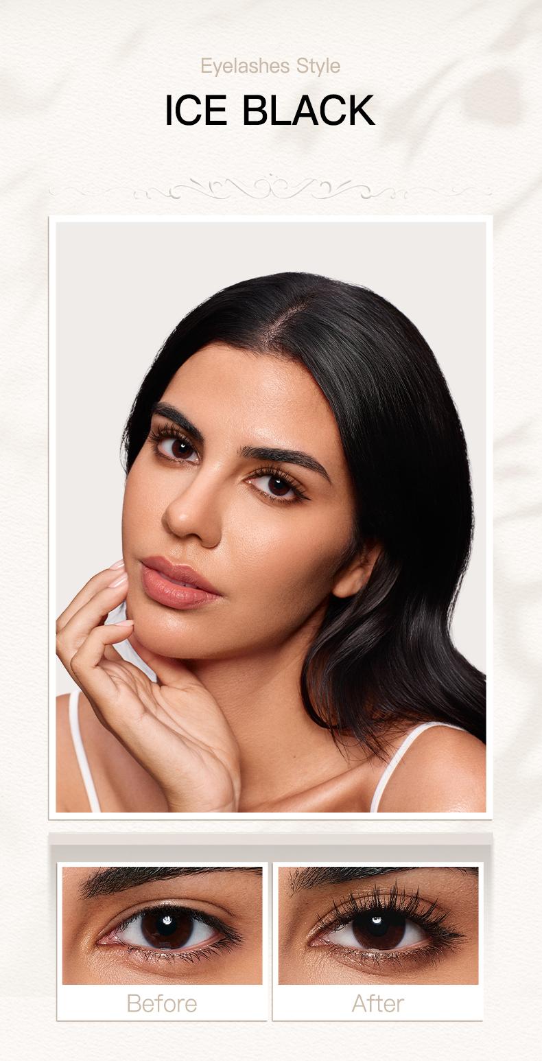 Wosado Soft Magnetic Eyelashes All-in-One Box, Reusable, Glue-Free, Waterproof, Lightweight, Natural Style Makeup Cosmetic