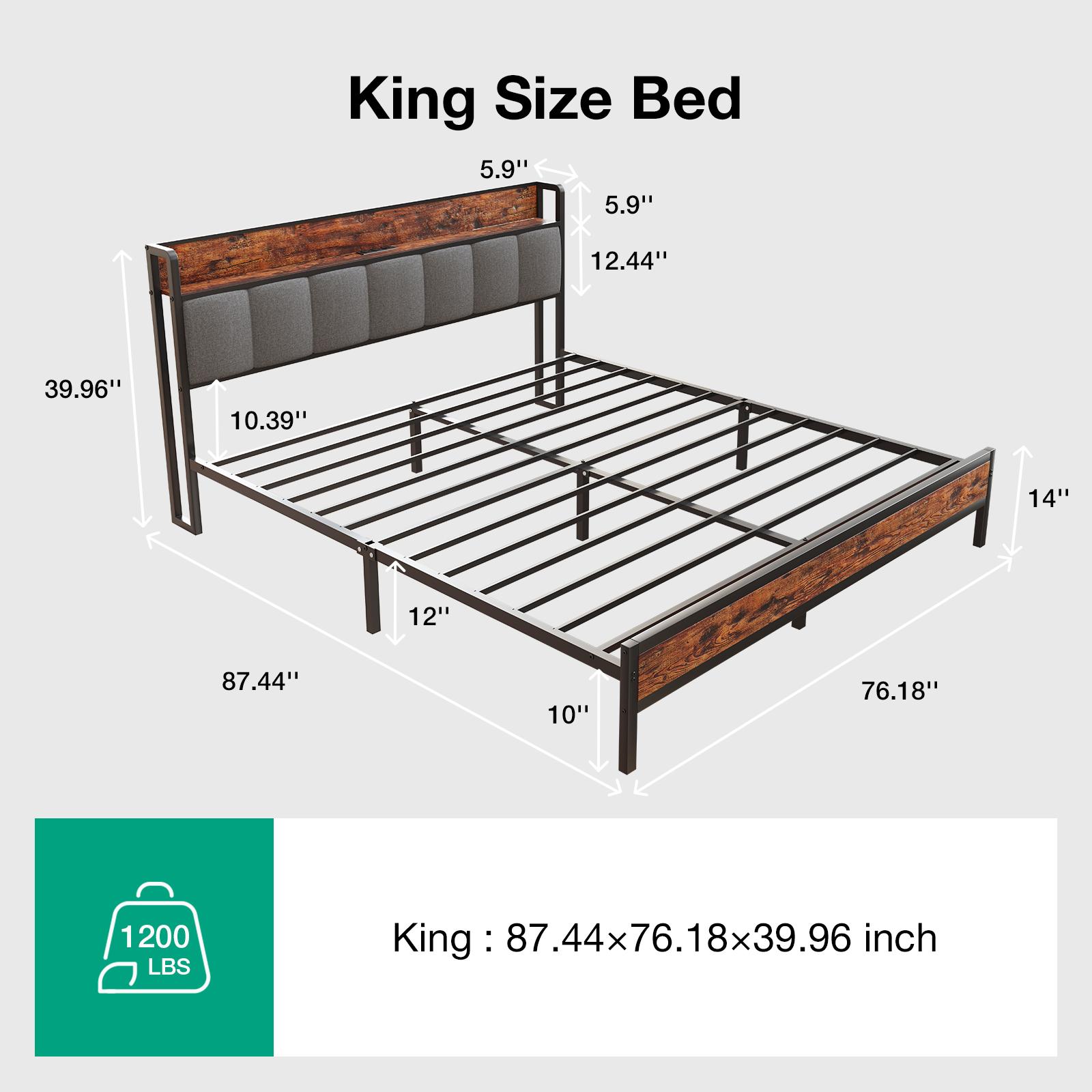 Novilla Bed Frame with Charging Station USB/Type-C & Storage Headboard, Modern Metal Platform Bed Frame, Easy Assembly, Heavy Duty Slats Support, Noise Free, No Box Spring Needed,Twin/Full/Queen/King Size Novilla Bed Frame with Charging Station USB/Type-C & Storage Headboard, Modern Metal Platform Bed Frame, Easy Assembly, Heavy Duty Slats Support, Noise Free, No Box Spring Needed,Twin/Full/Queen/King Size