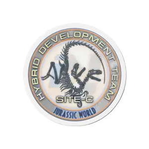 Jurassic Hybrid Development Team Die-Cut Magnet | Site C Velociraptor Logo