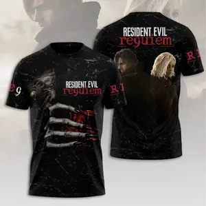 3D Resident Evil 9 Requiem Shirt, Leon Kennedy All-over Print T-Shirt, Re4 Zombie Video Game All-over Print Unisex T-shirt, Survival Horror All-over Print Unisex T-shirt 3