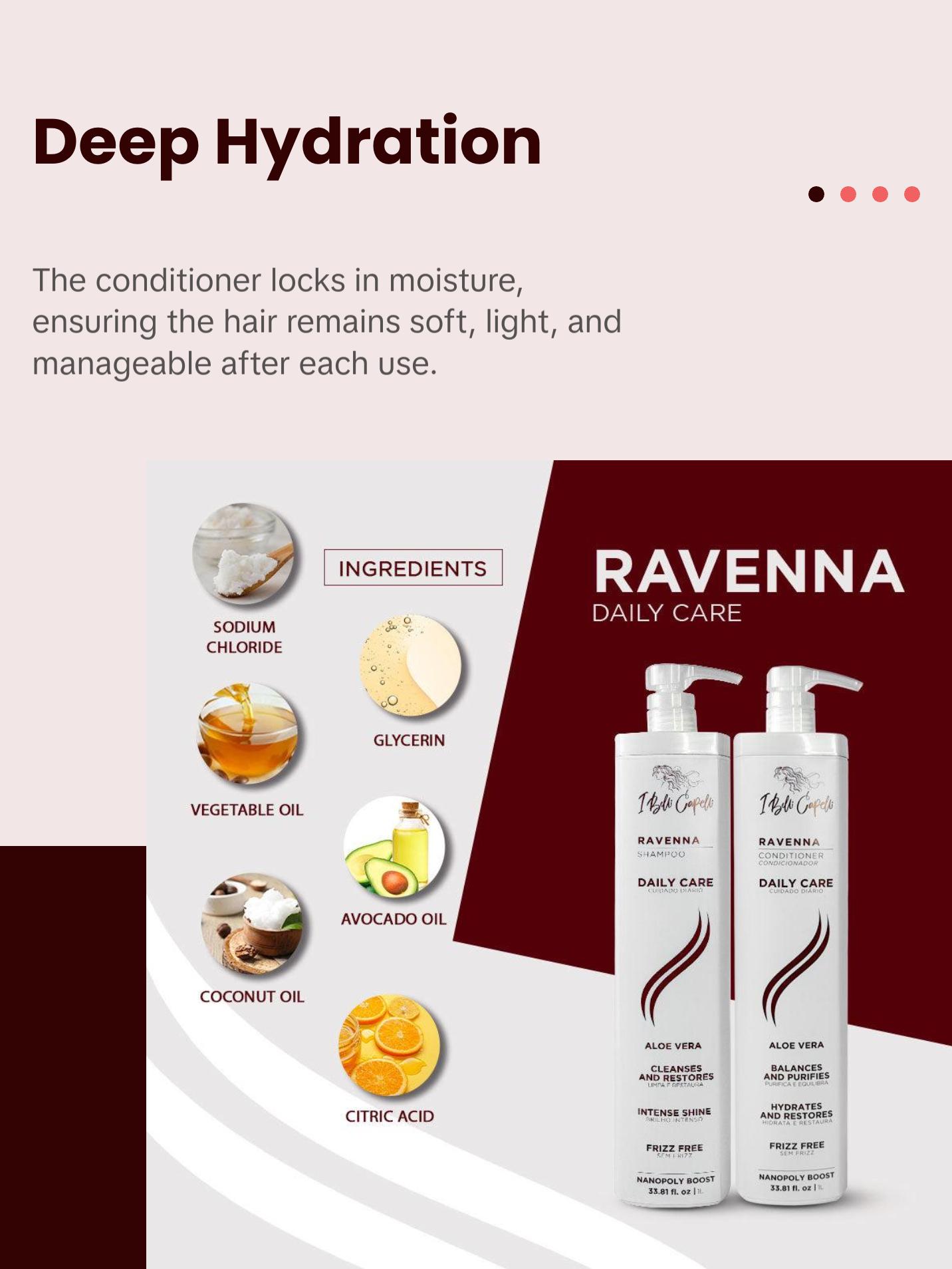 Kit I Belli Capelli Ravenna Daily Care with Aloe Vera – Shampoo + Conditioner 2x1L/2x33.8 fl.oz Cleansing Gentle Haircare Nourishing Softening Smoothing Scalp Revitalizing Solution Kit I Belli Capelli Ravenna Daily Care with Aloe Vera – Shampoo + Conditioner 2x1L/2x33.8 fl.oz Cleansing Gentle Haircare Nourishing Softening Smoothing Scalp Revitalizing Solution