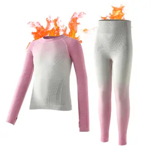 5-12Y Thermal Underwear Set for Kids Long Sleeve Johns Athletic Thermal Shirts Warm Soft Comfy Base Layer